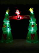 2.5m Santa On Decorated Trees Arch Illuminated Christmas Inflatable