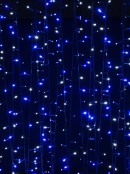 1000 Blue & Cool White LED Concave Bulb Christmas Fairy String Lights - 50m