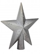 Silver 3D Star With Splatter Pattern Christmas Tree Top Decoration - 20cm