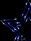 Blue & Cool White LED Triple Christmas Star String Light Silhouette - 50cm