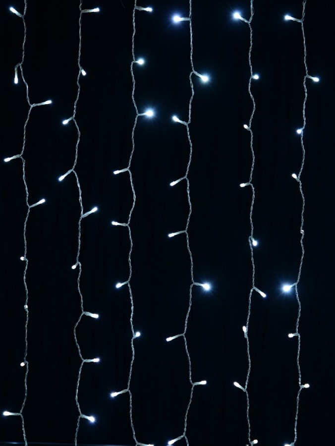 280 Blue & Cool White LED Curtain Light 8 Function With Timer | 2m x 2m