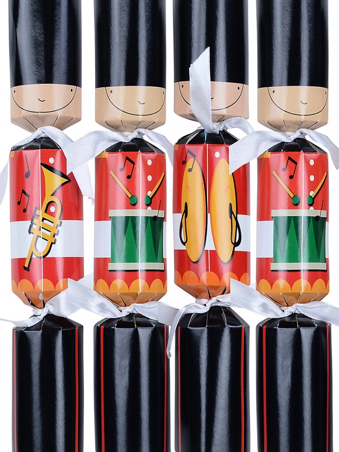 Christmas Nutcracker Soldier Musical Band Cracker Bon Bons - 8 x 23cm