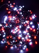 300 Red & Cool White LED 15m String Fairy Light