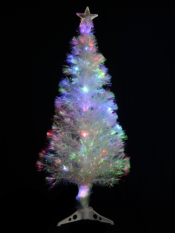 Decorated Iridescent Fibre Optic Tree - 1.2m  Christmas 
