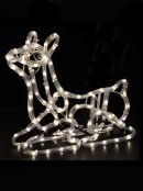 Neutral White LED Rope Light 3D Animated Reindeer Family  Display - 3 Set