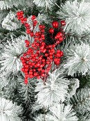 14cm Deep Red Various Sized Berries Spray Christmas Tree Stem Pick