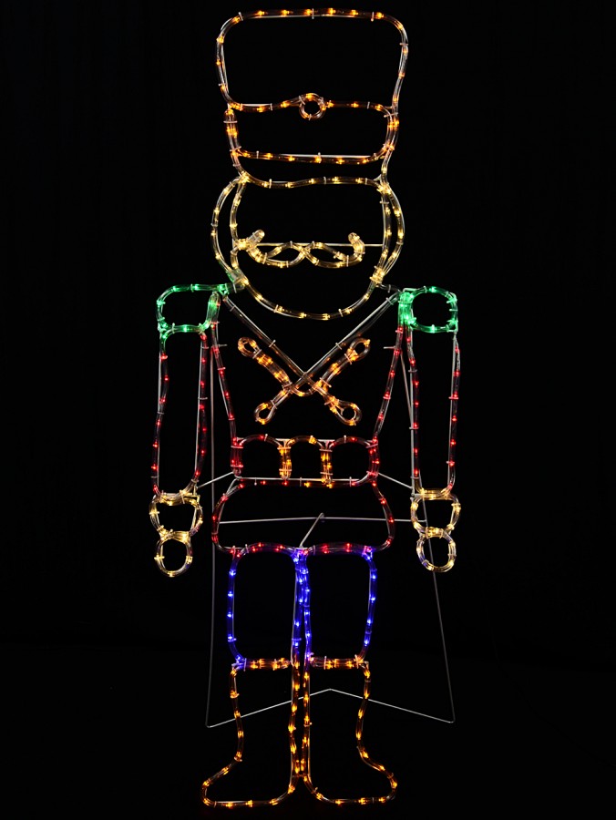 1.5m Tin Soldier Drummer Boy Outdoor Multi Colour LED Light Display