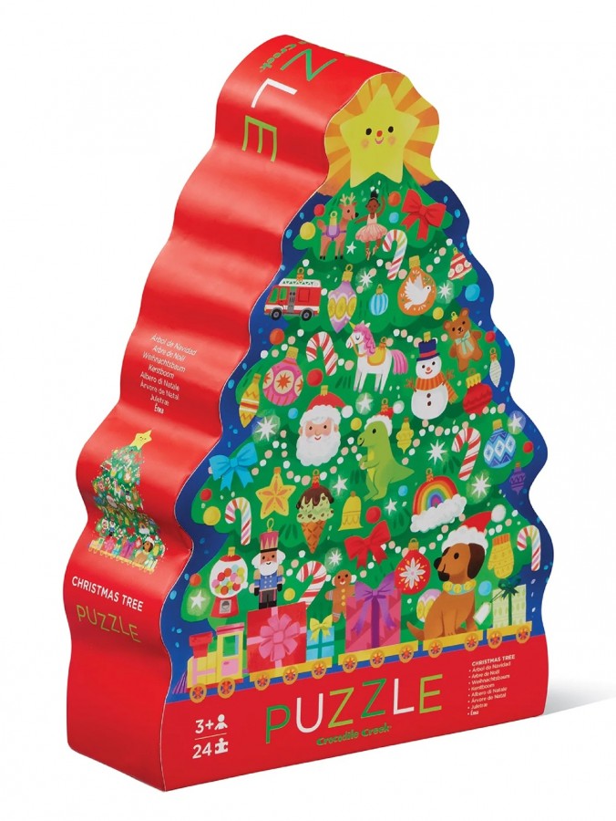 24 Piece Crocodile Creek Christmas Tree Jigsaw Puzzle