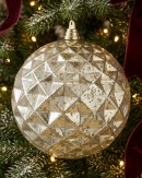 Champagne Mercury Majestic Diamond Textured Large Display Bauble | 20cm