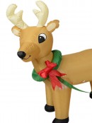 Santa & Reindeer Sleigh Illuminated Christmas Inflatable Display - 3.4m
