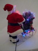 Traditional Santa On Sleigh Fibre Optic Musical Animation - 34cm