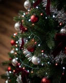 1000 Red & Cool White LED String Fairy Lights 8 Function With Timer | 50m