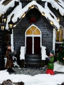 Winter Church LED Christmas Village Scene With Animated Bell & Tree - 35cm