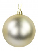 Champagne Gloss, Glitter & Pearl Baubles - 12 x 80mm