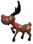 1.2m Cartoon Caricature Red Nose Reindeer Life Size Resin Ornament