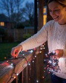 500 Red & Cool White LED String Fairy Lights 8 Function With Timer | 25m