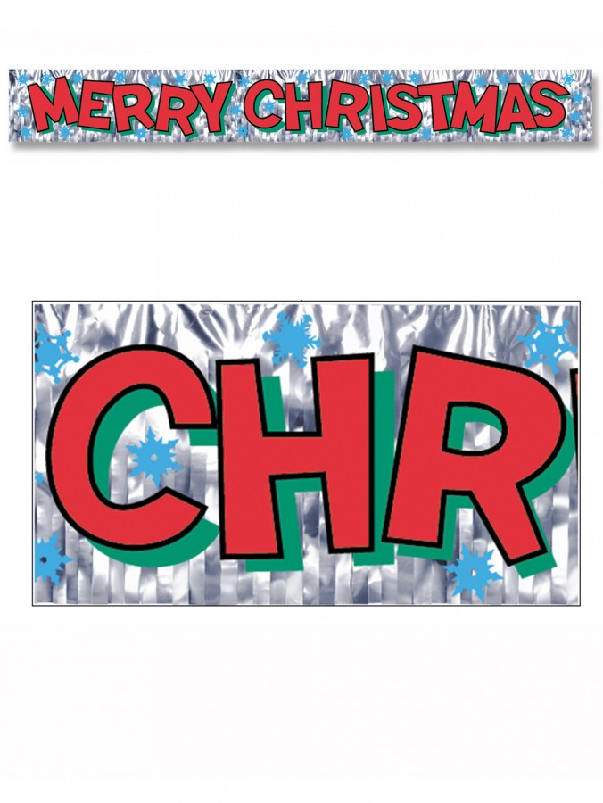 Metallic Merry Christmas Banner - 1.5m