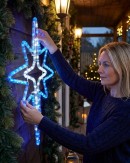 58cm Dynamic Blue & Cool White LED Star Of Bethlehem Outdoor Motif