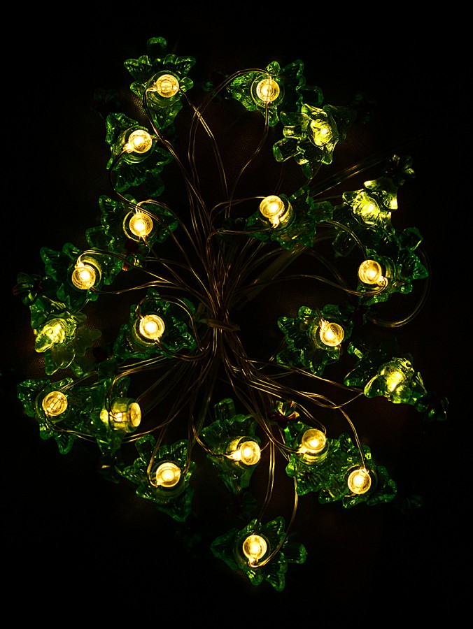 20 Warm White LED Christmas Trees 2m String Fairy Battery Light