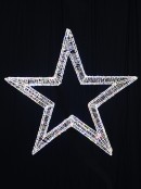 Multi Colour LED 3D Standing Lucid Christmas Star Light Display - 1m