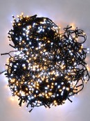 1000 Warm & Cool White LED Concave Bulb Christmas Fairy String Lights - 50m