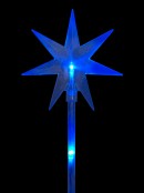 6 Blue LED Solar North Stars On Stakes - 66cm