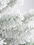 Dawn Snow Heavily White Flocked Green Christmas Tree With 1144 Tips - 2.3m