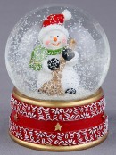 85mm Snowman Sweeper Mini Waterball Snow Globe Ornament