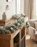 2.7m Mixed Botanical Blush Christmas Garland | Pink, White & Metallic Accents