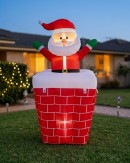 1.5m Santa Pop-Up Chimney | Animated LED Outdoor Inflatable