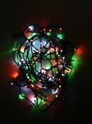 500 Multi Christmas Colours LED Concave Bulb Fairy String Lights - 25m