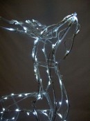 Cool White LED Illuminated Solar Leaping Buck - 78cm