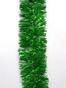 Green Metallic 6ply Tinsel Garland - 50mm x 5m