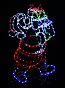 Red, Blue, Green & White LED Santa With Christmas Gifts Light Display - 98cm