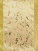 Gold Christmas Table Runner With Printed Organza Centre Panel - 1.8m