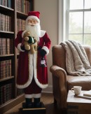 Life Size Animated Singing & Dancing Santa Claus With Lantern & Teddy | 1.5m