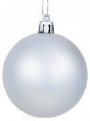 35x 60mm Silver Pearl, Matte, Glitter & Matte White Christmas Baubles