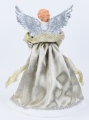 Gold & Silver Luxe Angel With Silver Wings Christmas Tree Top Decoration - 42cm