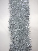 Silver Metallic 8ply Classic Christmas Tinsel Garland - 15cm x 5m