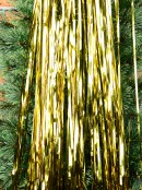 Metallic Gold Whimsical Essential Wide Cut Tinsel Lametta | 98x Icicles