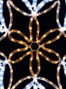 Cool & Warm White LED Stellar Snowflake Rope Light Silhouette - 64cm