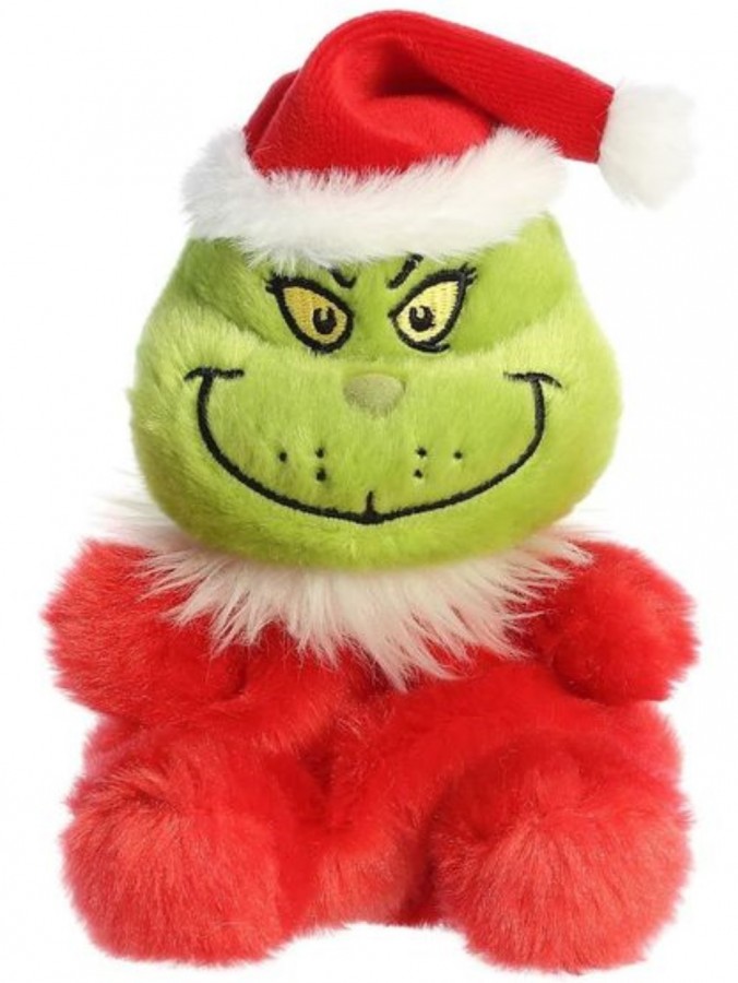 Dr Seuss's Santa Grinch Palm Pal Christmas Plush Toy - 13cm