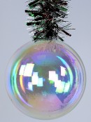 Clear Iridescent Soap Bubble Look Large Display Bauble Decoration - 20cm