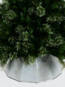 Silver & Iridescent Dodecagon Frustum Shape Christmas Tree Skirt - 68cm