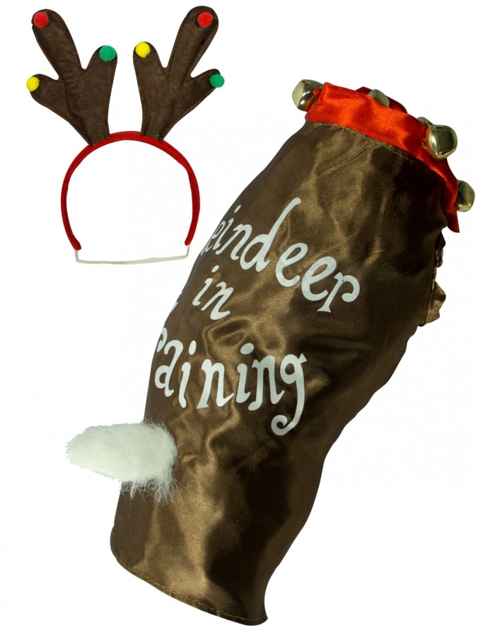 Reindeer In Training Satin Pet Suit - Fit most small dogs