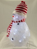 LED Acrylic Snowman Ornament - 28cm