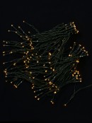 200 Warm White Concave LED Bulb Solar Powered String Fairy Lights - 20m