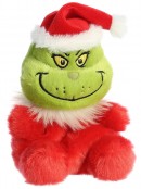 Dr Seuss's Santa Grinch Palm Pal Christmas Plush Toy - 13cm