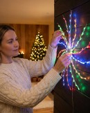 49cm Multi Colour LED Spiral Galaxy Pinwheel Light Display