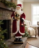 Life Size Animated Singing & Dancing Santa Claus With Lantern & Teddy | 1.5m